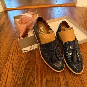 Franco Sarto Women's Navy Tassel Loafers